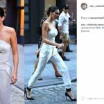 Kendall Jenner magrissima: look total white aderente FOTO