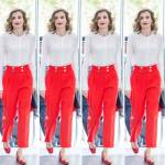 Letizia Ortiz impeccabile: pantaloni rossi e tacchi bassi FOTO
