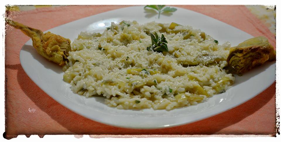 Risotto Carciofi, Maggiorana, Scaglie di Caprino e Carciofo Fritto