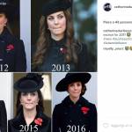Kate Middleton: total black riciclato al Remembrance Day FOTO