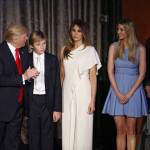 Melania Trump, abito bianco per la vittoria di Donald FOTO