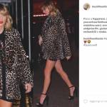 Taylor Swift sensuale: cappotto animalier e gambe in vista FOTO