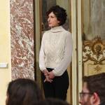 Agnese Renzi, maglione bianco e pantaloni neri a Palazzo Chigi