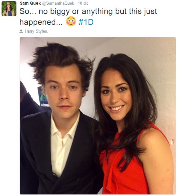 Harry Styles, selfie con Sam Quek fa discutere: ecco perché