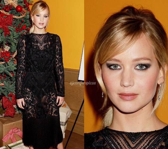 Jennifer Lawrence sensuale: look nero vedo non vedo FOTO