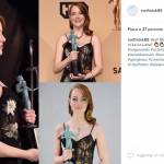 Emma Stone osa: abito trasparente e pizzo nero FOTO