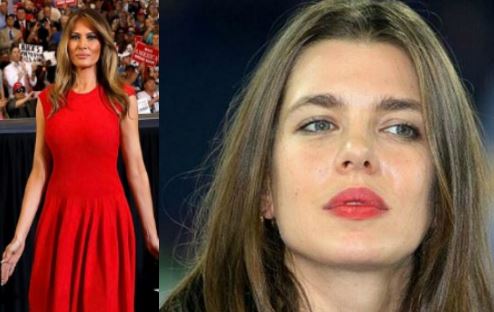 Charlotte Casiraghi, Melania Trump: outfit rossi a confronto