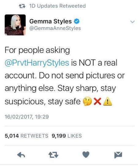 Harry Styles, sorella Gemma furiosa: colpa di un account Twitter