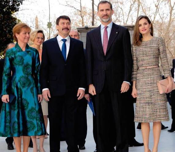 Letizia Ortiz: incontro con il presidente ungherese János Áder