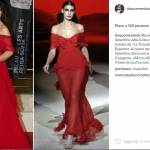 Monica Bellucci incanta in rosso: abito firmato Valentino