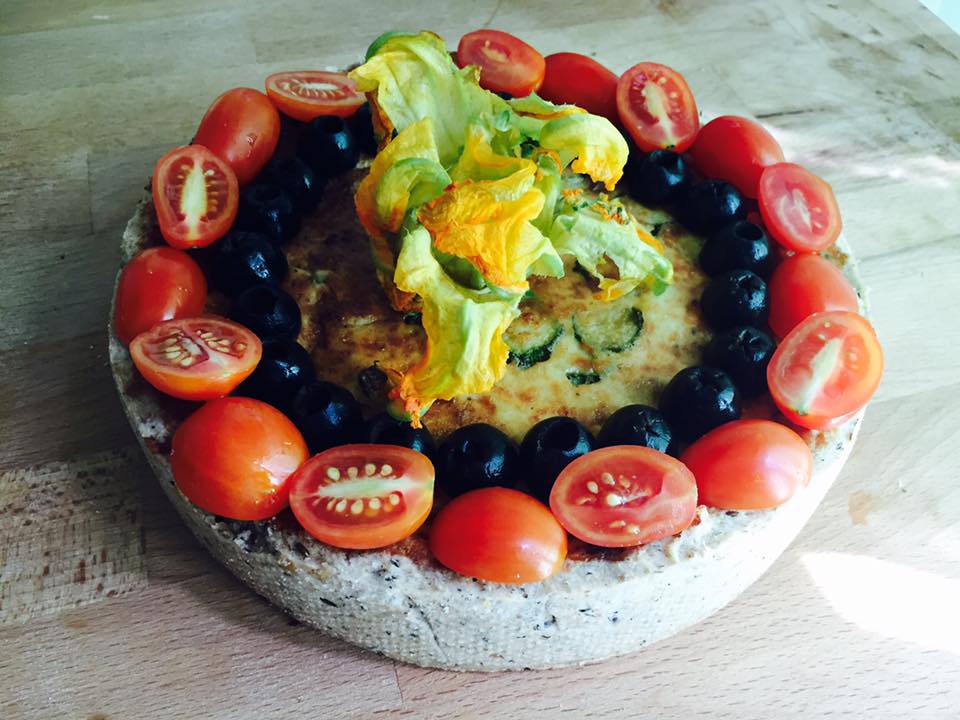 Crostata di Farro e Grano Saraceno alle Zucchine e Parmigiano