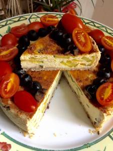 Crostata di Farro e Grano Saraceno alle Zucchine e Parmigiano Crostata di Farro e Grano Saraceno alle Zucchine e Parmigiano