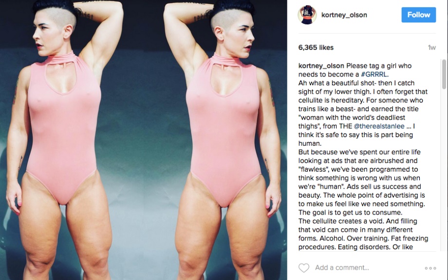 Cellulite, bodybuilder Kortney Olson la mostra su Instagram2
