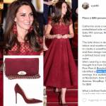 Kate Middleton, trasparenze e pizzo rosso ma quel particolare... FOTO