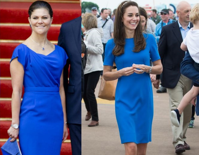 Kate Middleton, Victoria di Svezia: impeccabili in blu FOTO