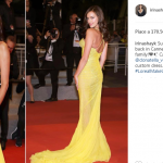 Irina Shayk incanta Cannes: abito giallo firmato Versace FOTO