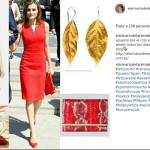 Letizia Ortiz regina in rosso: tubino e tacchi FOTO