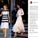 Kate Middleton, Letizia Ortiz: abito simile, stili diversi FOTO