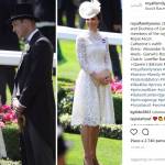 Kate Middleton look Ascot 2017: abito bianco in pizzo FOTO