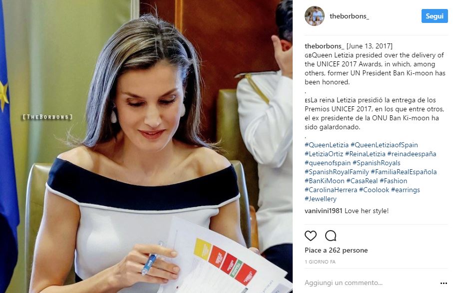 Letizia Ortiz più chic che mai in Carolina Herrera FOTO