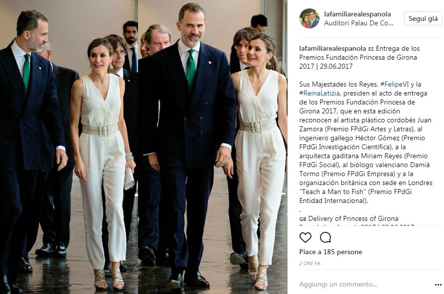 Letizia Ortiz più sensuale che mai: tutina bianca FOTO