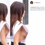 Selena Gomez scandalosa: maglia con scollatura laterale estrema