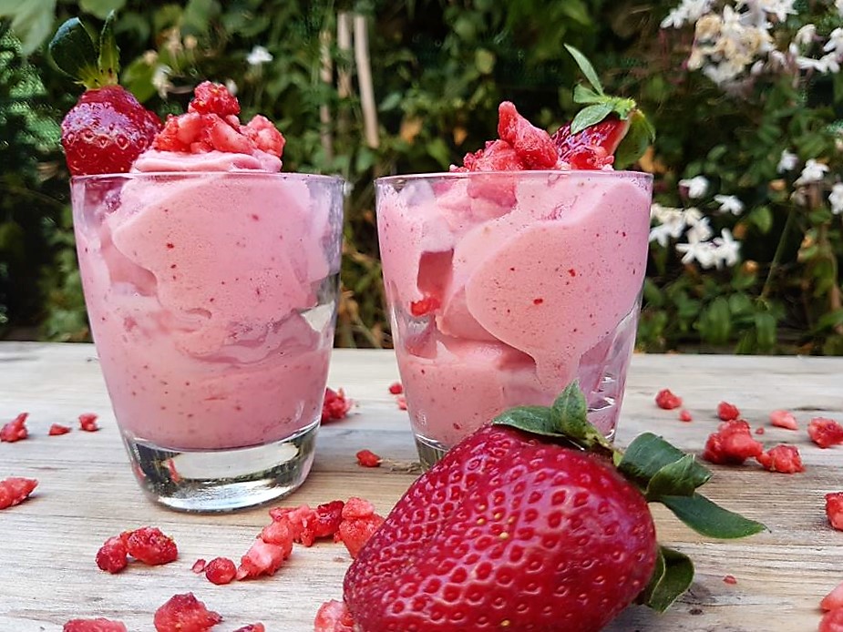 Gelato Fragole e Yogurt con il bimby o con un robot da cucina