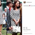 Kate Middleton: con l'abito a pois sfida la regina FOTO