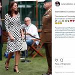Kate Middleton: con l'abito a pois sfida la regina FOTO