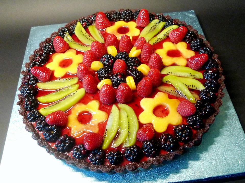 Crostata senza cottura con Panna Cotta e Frutta Fresca