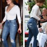 Jennifer Lopez, maglietta scollata curve al top FOTO A pranzo con la sorella