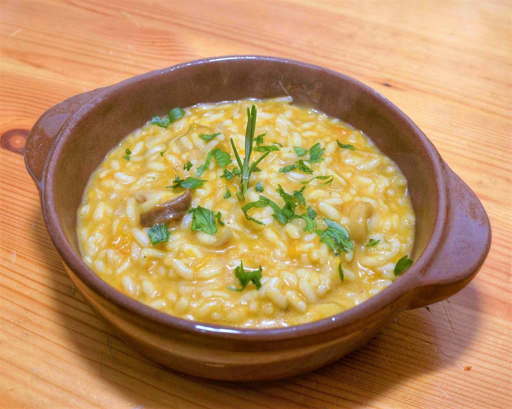 Risotto Zucca, Ovuli e Porcini