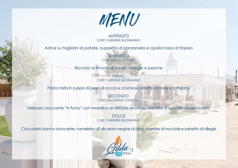 Fregene: Cena Evento al Gilda on The Beach con lo Chef Carmine Bonanno