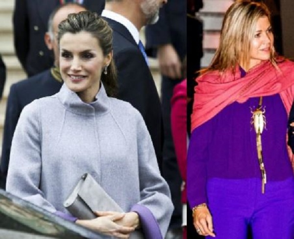 Letizia Ortiz, Maxima d'Olanda: quando l'outfit è viola