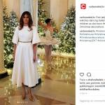 Melania Trump, abito bianco Dior: polemica sul web FOTO