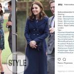 Kate Middleton: abito a fiori premaman e cappottino FOTO