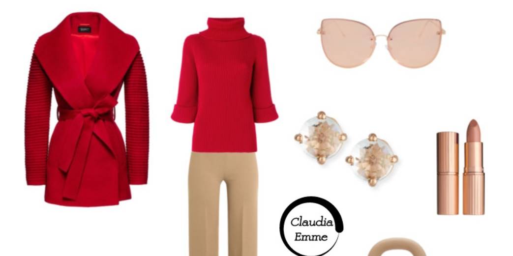 Look del giorno: neutral + red, chic e glamour FOTO SET