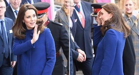 Kate Middleton look: cappotto blu Goat super chic FOTO