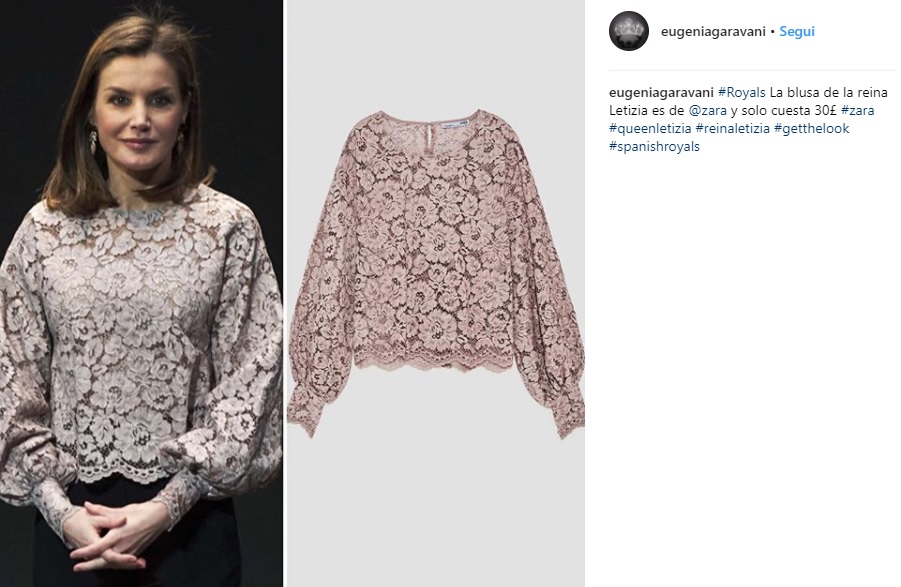 Letizia Ortiz look: la regina sceglie ancora Zara