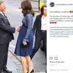 Kate Middleton sceglie ancora il blu: abito in pizzo e merletti FOTO