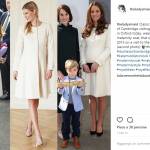 Kate Middleton deliziosa in bianco: cappottino riciclato FOTO