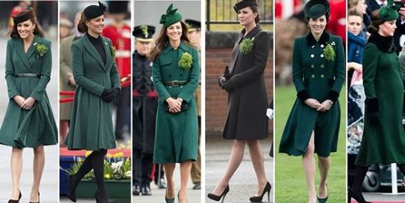 Kate Middleton, tutti i look (in verde) di San Patrizio dal 2012 FOTO