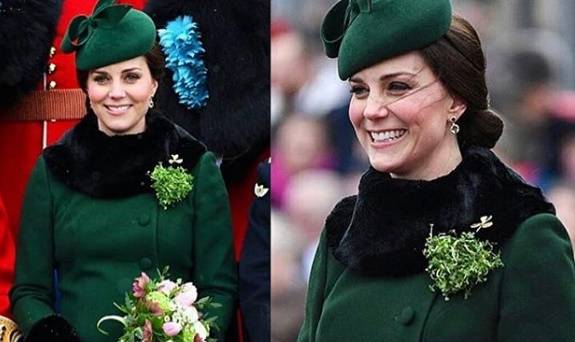 Kate Middleton look: cappottino verde per San Patrizio FOTO