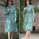 Kate Middleton, Victoria di Svezia le copia il look: abito verde a fiori FOTO
