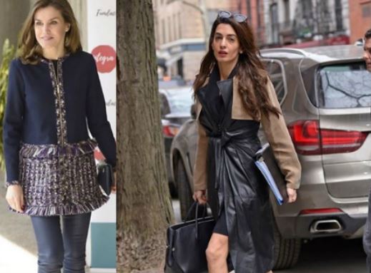 Letizia Ortiz, Amal Alamuddin: cappottini a confronto