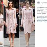 Letizia Ortiz look: la regina in rosa. Ma l'abito è un déjà vu