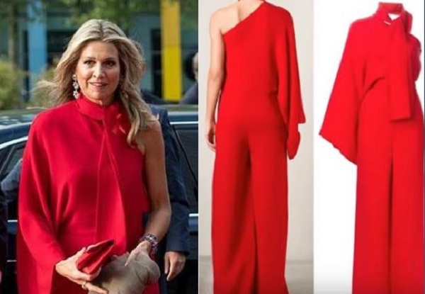 Maxima d'Olanda look: total red per il suo compleanno