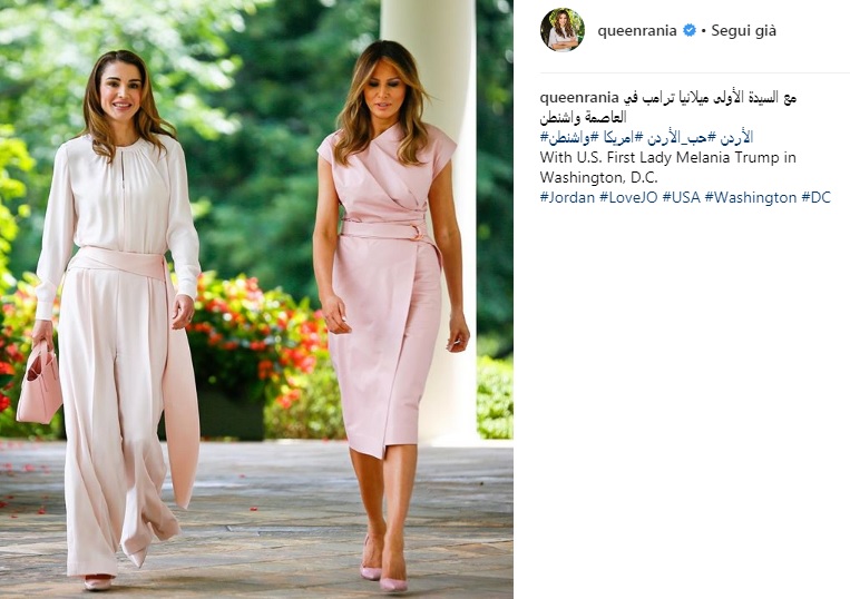 Rania di Giordania e Melania Trump: sfida di stile alla Casa Bianca