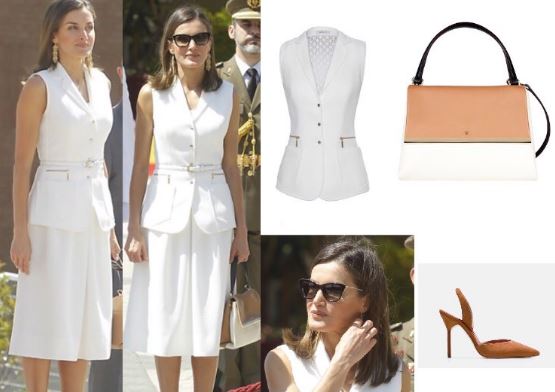 Letizia Ortiz sceglie ancora il total white: si ispira a Meghan?