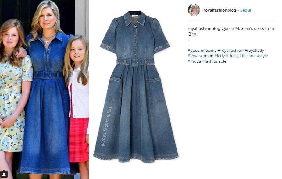 Maxima d'Olanda, la regina in total denim posa con la famiglia